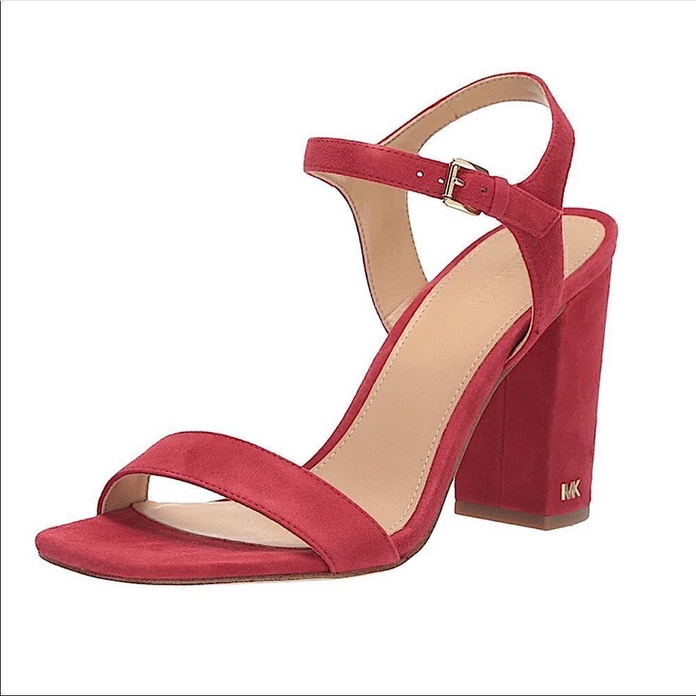 Michael Michael KORS Francine Block Heel Sandal Red